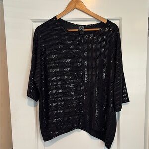 Black Sequin Top by Clara Sun Woo